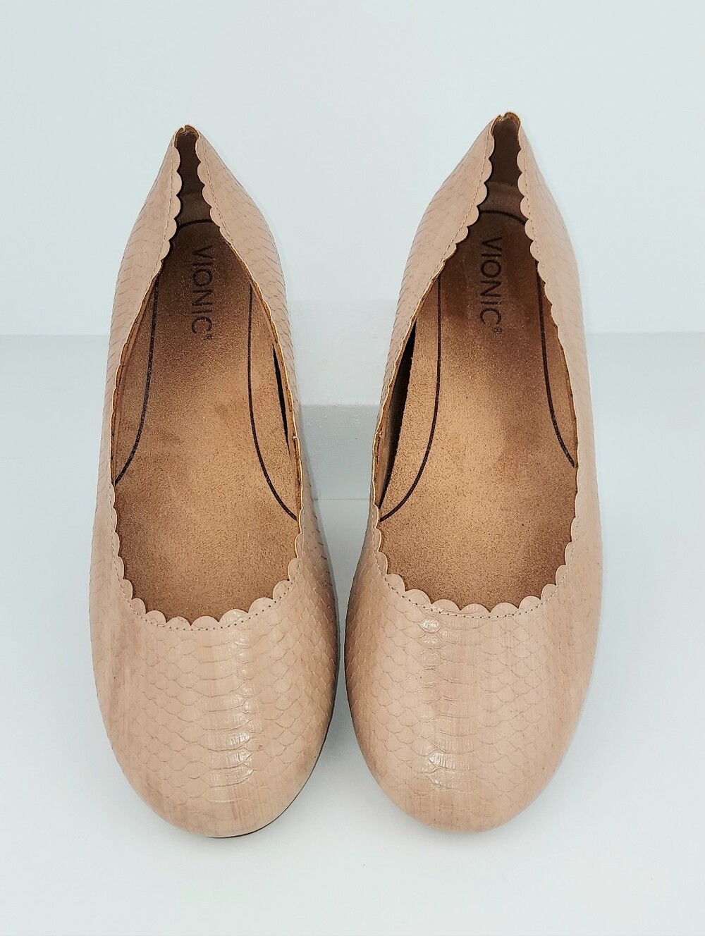 Vionic Julieta Snake Scalloped Ballet Flats 9.5 - Picture 4 of 13
